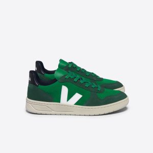 VEJA – V10 Suede – Emeraude Pierre Black