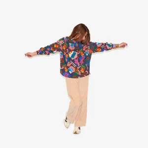 WORLD OF POP – Blouse Food Lovers – Navy