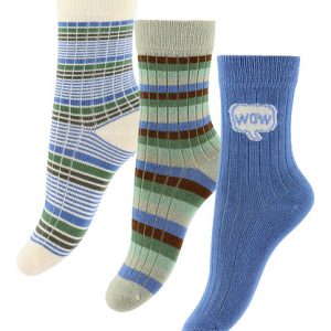 MINIPOP – Chaussettes en bambou X3 – Blue