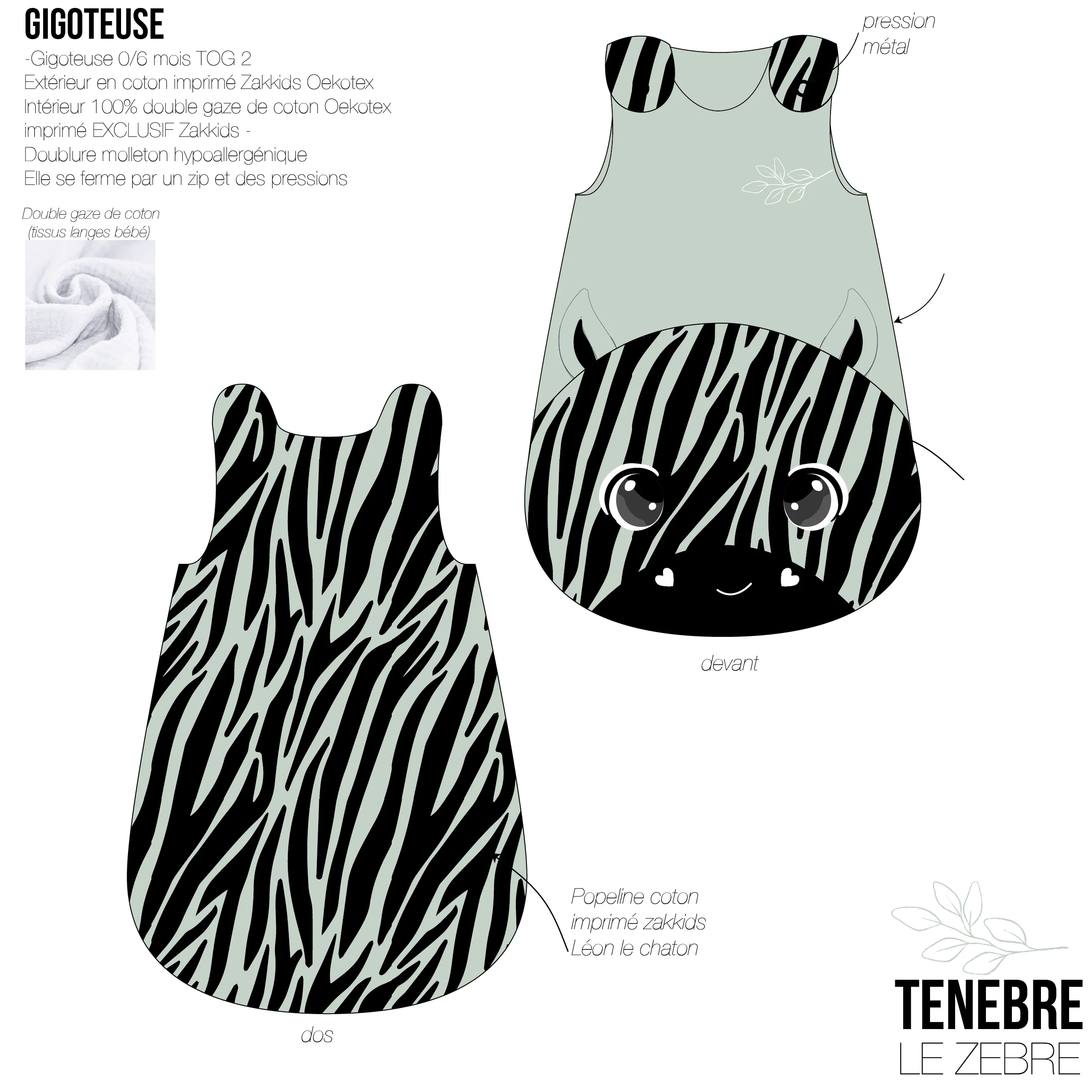 Gigoteuse zèbre - famille Saintjon – Image 2