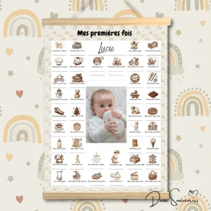 Affiche Mes premières fois | Modèle "Arc En Ciel"