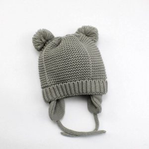 Baby Cotton Knitted Earflap Beanie Bonnet Cap