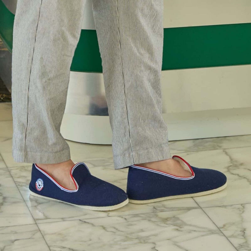 LA PANTOUFLE À PÉPÈRE – Charentaise French pépère – Marine – Image 2