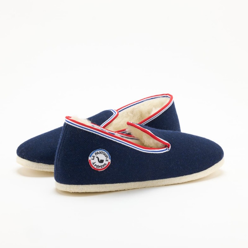 LA PANTOUFLE À PÉPÈRE – Charentaise French pépère – Marine – Image 3
