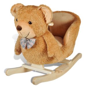Ourson à bascule pour bébé en peluche moelleuse