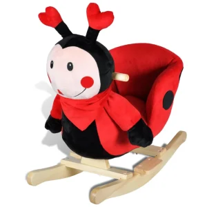 Coccinelle à bascule pour bébé en peluche moelleuse