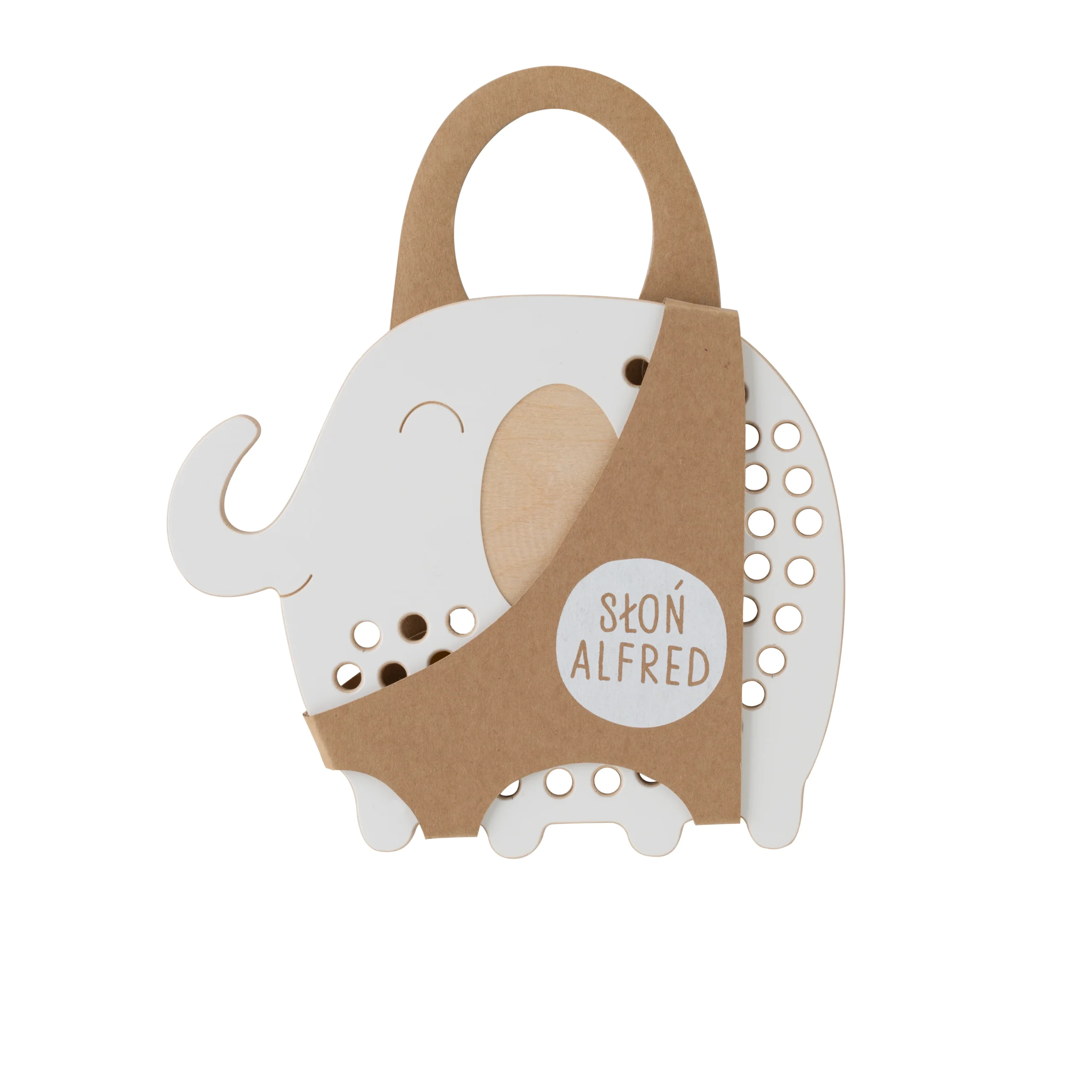 Oliver l'éléphant - Jouet à lacer en bois – Image 3