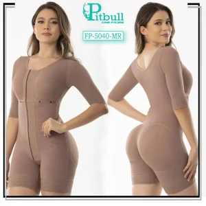 Gaine Combinaison Réductrice Post-Opératoire Avec Manches Et Soutien Gorge