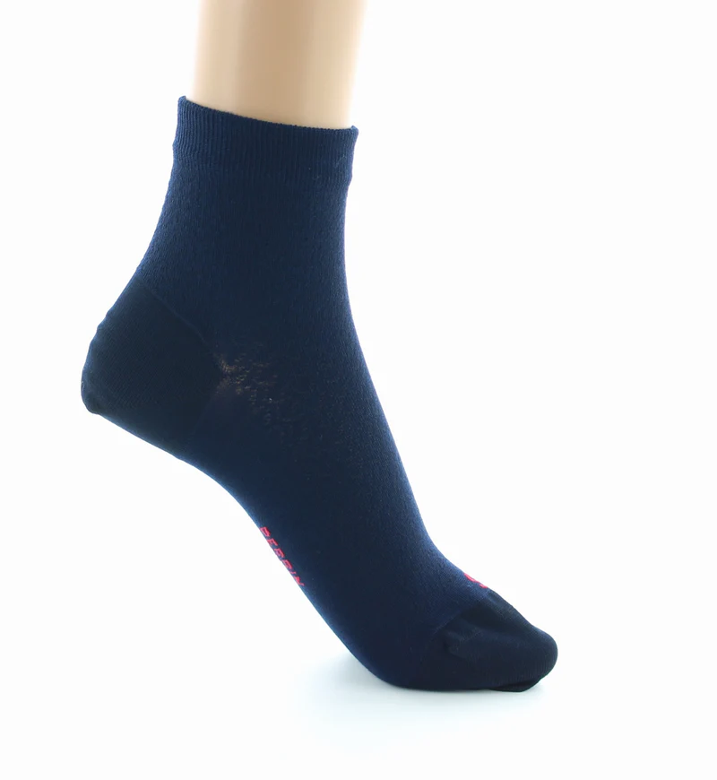 PERRIN – Socquettes Femme en Soie Naturelle – Marine