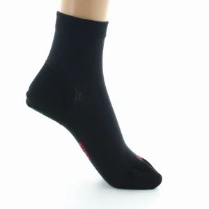 PERRIN – Socquettes Femme en Soie Naturelle – Noir