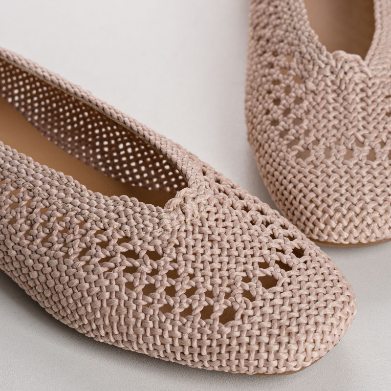 REQINS – Ballerines Hanaba en crochet – Naturel – Image 3