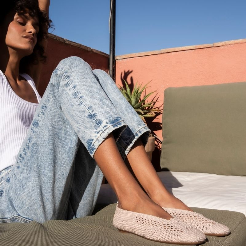 REQINS – Ballerines Hanaba en crochet – Naturel – Image 4