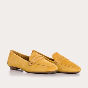Reqins – Mocassins HEMA velour ocre