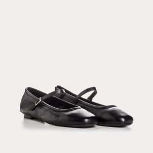 Reqins – Ballerines cuir honor noir
