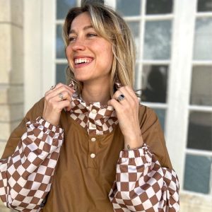 POULE PARTY – Ponchos adultes – Damiers