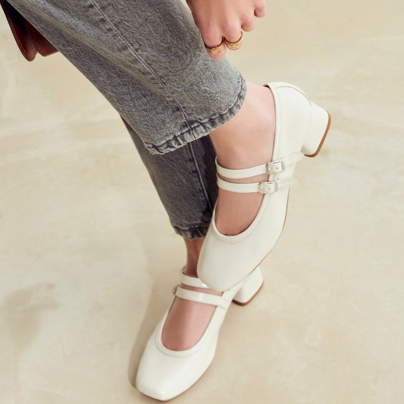 REQINS – Babies à talon Kristen – Off white