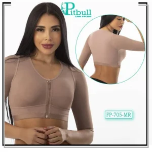 Gaines Soutien Gorge Avec Manches Post-Chirurgicales Pitbull Avec Fermeture Avant