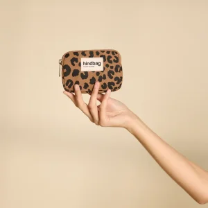 HINDBAG – Porte monnaie Lili – Léopard Cannelle