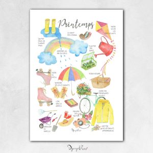 Affiche chambre d&rsquo;enfant « printemps »