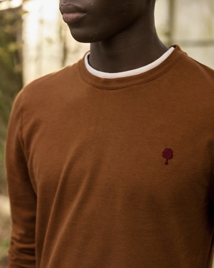 FAGUO – T shirt manches longues Bailly – Camel – Image 2