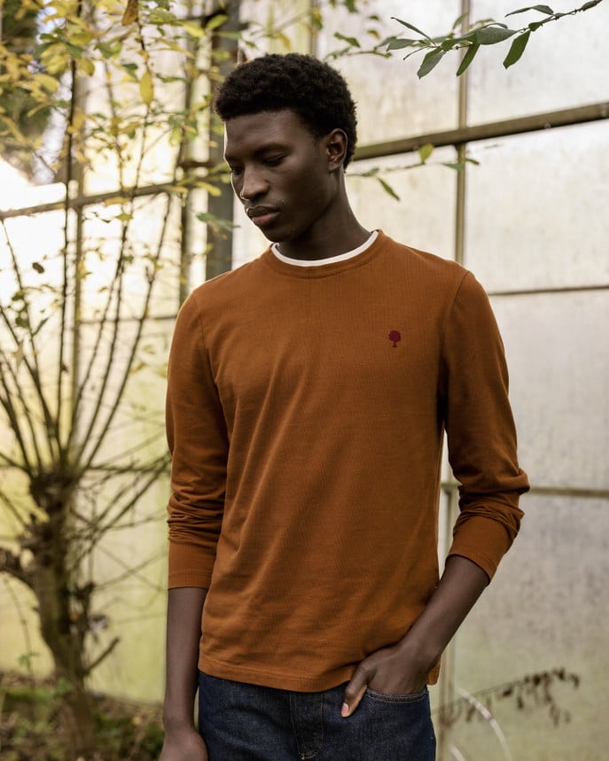 FAGUO – T shirt manches longues Bailly – Camel