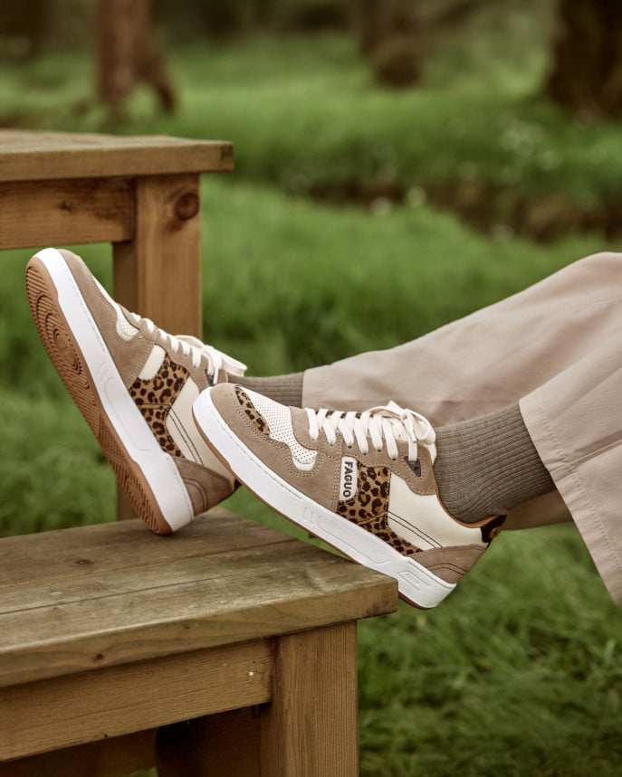 FAGUO – Baskets Ceiba – Ecru & Léopard – Image 3