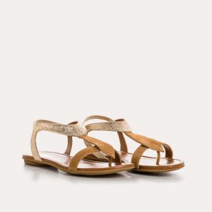REQINS – Sandales Bernie – Havane Or