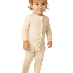 BABYGO® Dors-bien côtelé ivoire avec fermeture éclair