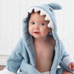 Soft Hooded Animal Baby Bathrobe Towels