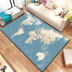Tapis carte du monde pour chambre enfant