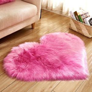 Tapis cœur chambre de fille
