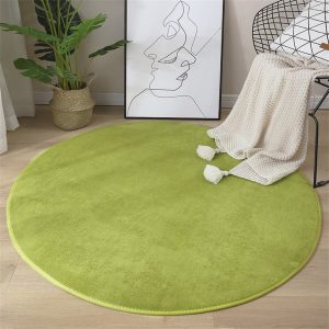 Tapis rond enfant vert