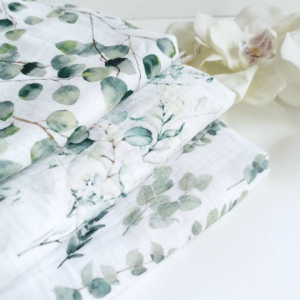 Lot de 3 langes bébé « feuillage »