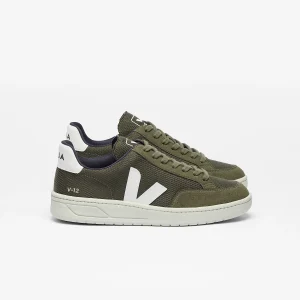 VEJA – Baskets V12 Mesh – Olive White