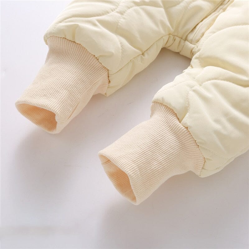 Winter Baby Fur Lining Bear Rompers – Image 4